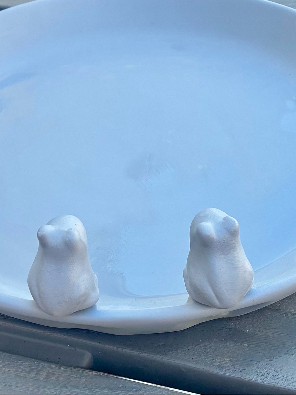 Hand-painted Light Blue ALDI Belavi Ceramic Bird Drinking Trough - Picture 5 of 7